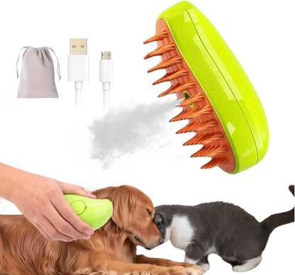 Cepillo de Vapor Eléctrico para Mascotas 3 en 1